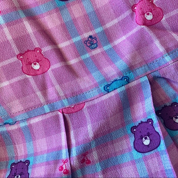 New Care Bears x Dolls Kill Plaid Mini Skirt - Picture 2 of 4